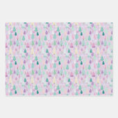 パステルパープルクリスマス ラッピングペーパーシート (正面2)