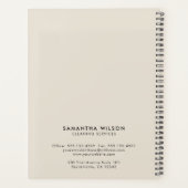 パステルパープルクリーニングサービスアポイントメント プランナー手帳 (裏面)