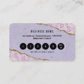 パステルパープルグリッターと蝶 ロイヤリティカード (裏面)