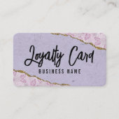 パステルパープルグリッターと蝶 ロイヤリティカード (正面)