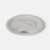 パステルパープルコスモス花 ペーパープレート (アングル)