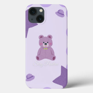 パステルパープルコズミックテディベアiPhone 13ケース iPhone 13ケース