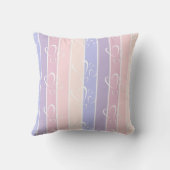 パステルパープルストライプハートバレンタイン クッション (裏面)