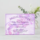 パステルパープルズ幾何ブライダルシャワーカスタム 招待状 (スタンド正面)