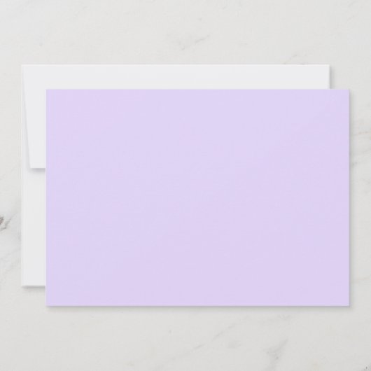 パステルパープルズ幾何ブライダルシャワーカスタム 招待状 (裏面)