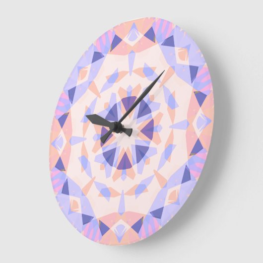 パステルパープルソフトピーチピンクスタードーパミンデコール ラージ壁時計 (傾斜)