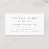 パステルパープルターコイズスケッチアイズラッシュ 名刺 (裏面)