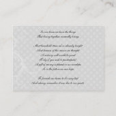 パステルパープルダマスク水玉模様願うウェルカード エンクロージャーカード (裏面)