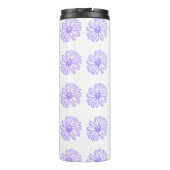 パステルパープルデイジーフラワープリントヒッピーフローラ タンブラー (裏面)