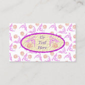 パステルパープルドラゴンパターン 名刺 (正面)