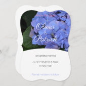 パステルパープルハイドレンジアの結婚式・Save the Date 招待状 (正面/裏面)