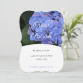 パステルパープルハイドレンジアの結婚式・Save the Date 招待状 (スタンド正面)