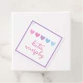 パステルパープルハートガールズギフトラベル フェイバータグ (インサイチュ)