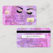 パステルパープルバイオレット大理石クレジットカードラッシュ 名刺 (正面/裏面)
