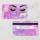 パステルパープルバイオレット大理石クレジットカードラッシュ 名刺 (正面/裏面)