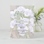 パステルパープルパンジーフォトブライダルシャワーテンプレート 招待状 (スタンド正面)