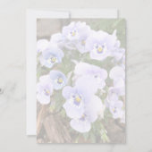 パステルパープルパンジーフォトブライダルシャワーテンプレート 招待状 (裏面)