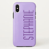 パステルパープルパーソナライズされた、名前、スタディー Case-Mate iPhoneケース (裏面)