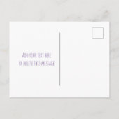 パステルパープルピンクの羽のキラキラ感動的ク ポストカード (裏面)