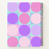 パステルパープルピンクアクアジオメトリックサークルシェイプアート ノートブック (裏面)