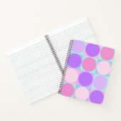 パステルパープルピンクアクアジオメトリックサークルシェイプアート ノートブック (内部)