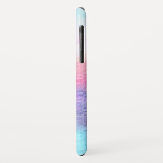 パステルパープルピンクブルーモノグラム名 Case-Mate iPhoneケース (裏面/左)