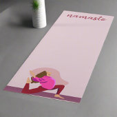 パステルパープルフェミニンポーズ代ガーリー木ナマステ ヨガマット