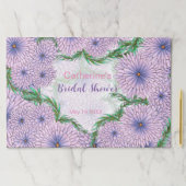 パステルパープルフラワーズブライダルシャワー紙ランチョンマット ペーパーパッド (インサイチュ)