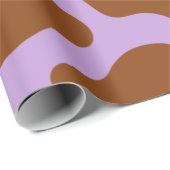 パステルパープルブラウン牛プリント ラッピングペーパー (ロールコーナー)