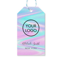 パステルパープルブルーブティックプロダクトギフトラベル