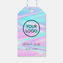 パステルパープルブルーブティックプロダクトギフトラベル ギフトタグ