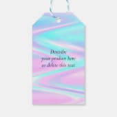 パステルパープルブルーブティックプロダクトギフトラベル ギフトタグ (裏面)