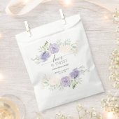 パステルパープルベビーシャワーお気に入りバッグ愛は甘い フェイバーバッグ (クリップ留めされた状態)