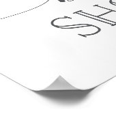 パステルパープルベビーシャワーウェルカムサイン ポスター (角)