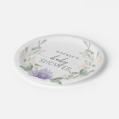 パステルパープルベビーシャワー紙プレート ペーパープレート (アングル)