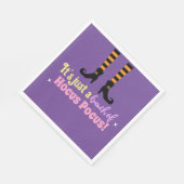 パステルパープルホカスポカスハロウィンウィッチレッグ スタンダードランチョンナプキン (角)