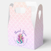 パステルパープルマーメイド水彩色ありがとうお願い フェイバーボックス (オープン)