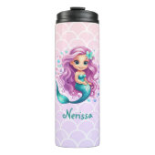パステルパープルマーメイド誕生日アンダーザシーパーティー タンブラー (正面)