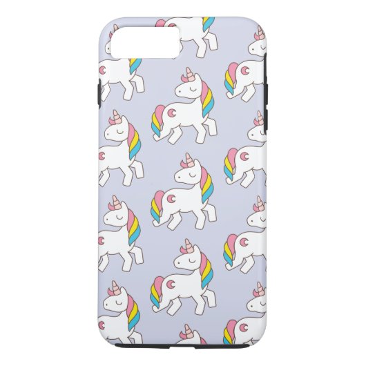 パステルパープルユニコーンパターン Case-Mate iPhoneケース (裏面)