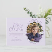 パステルパープルラベンダーウェーレトロ写真 シーズンカード (スタンド正面)