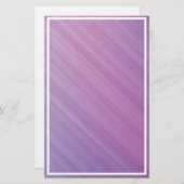パステルパープルラベンダーホワイト縁ど 便箋 (正面/裏面)