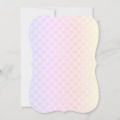 パステルパープルリトルマーメイド水彩誕生日 招待状 (裏面)