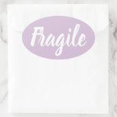 パステルパープル壊れやすいトレンディーモダン事業 楕円形シール (バッグ)