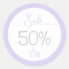 パステルパープル店プロモーション販売ステッカー ラウンドシール