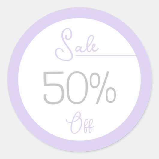 パステルパープル店プロモーション販売ステッカー ラウンドシール (正面)