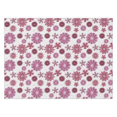 パステルパープル抽象芸術花柄 テーブルクロス (正面(横))