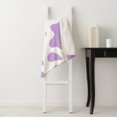 パステルパープル牛のプリントかわいい シェルパブランケット (インサイチュ)