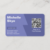 パステルパープル王室のパープルカラースタイル 名刺 (正面)