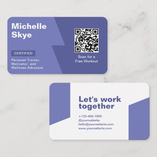 パステルパープル王室のパープルカラースタイル 名刺 (正面/裏面)