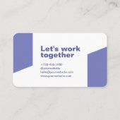 パステルパープル王室のパープルカラースタイル 名刺 (裏面)